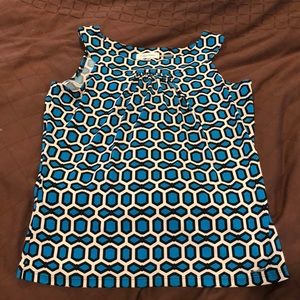 Blue white black Calvin Klein top